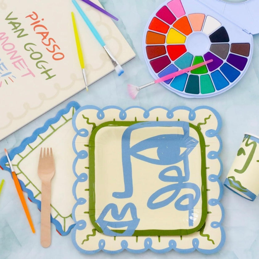 Art Party Scalloped Napkins