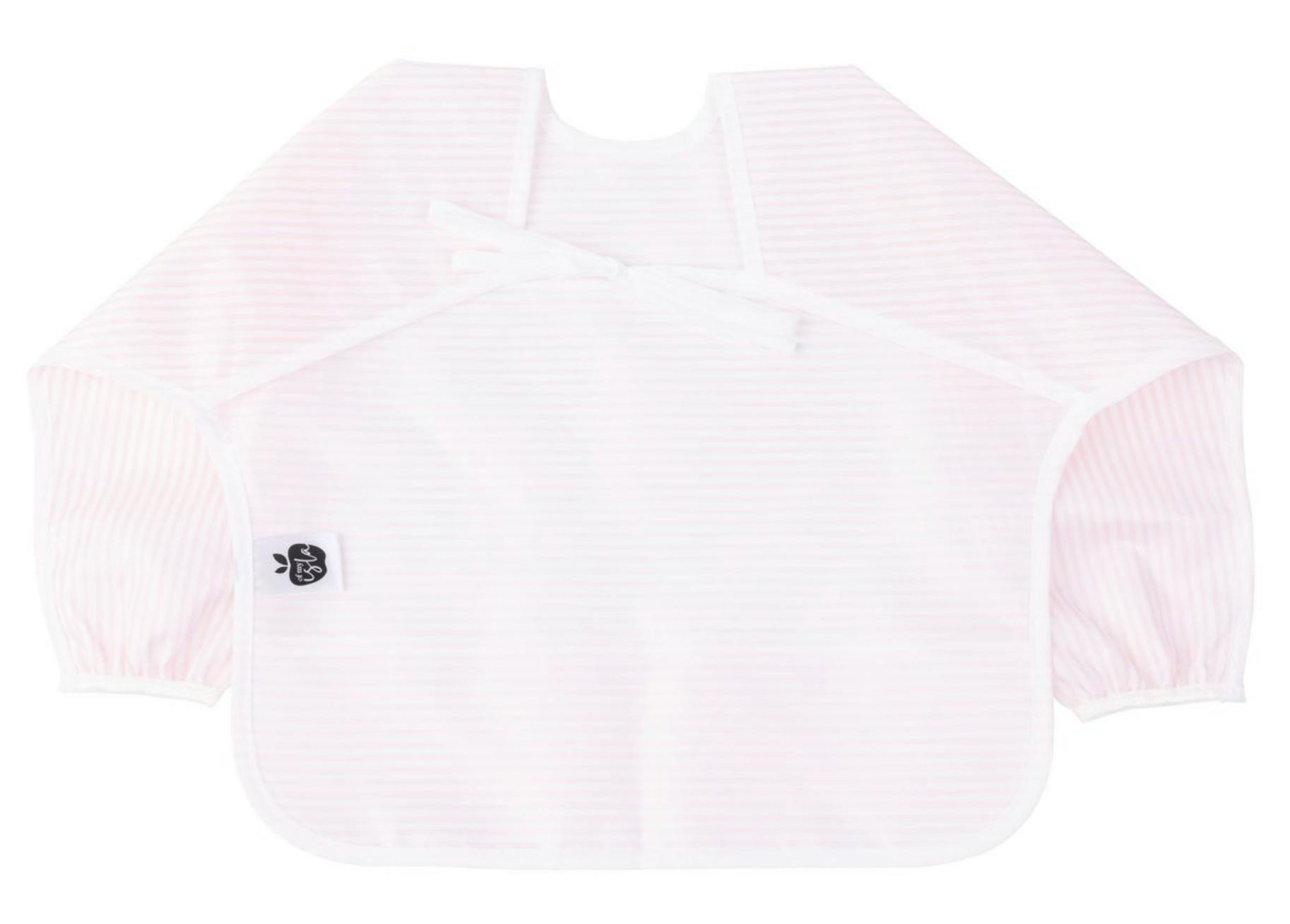The Cover Everything Bib in Pink Stripe