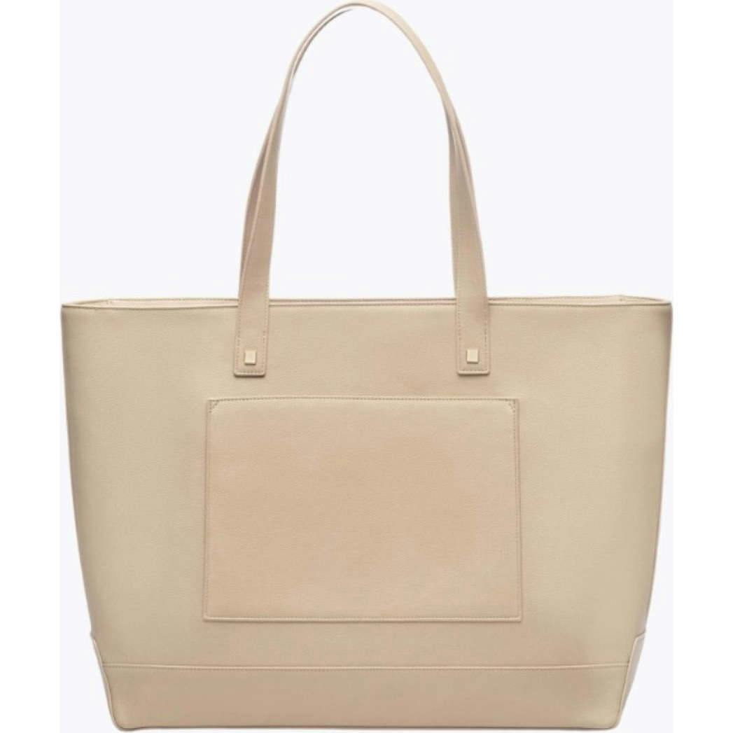 Vegan Leather Work Tote Bag with Removable Insulated Pouch