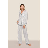 Gisele Printed TENCEL Modal Long PJ Set, Blue