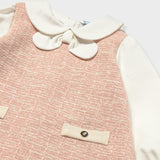 Pink Textured Baby Dress