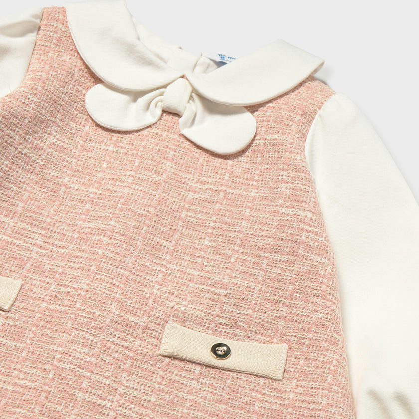 Pink Textured Baby Dress
