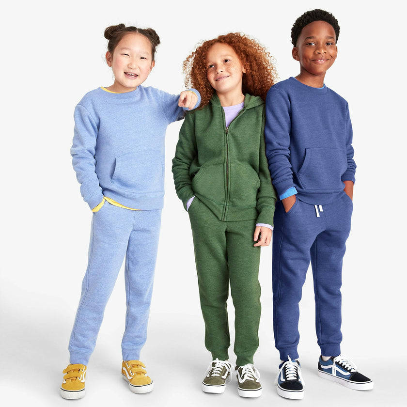 Kids cozy fleece crewneck sweatshirt
