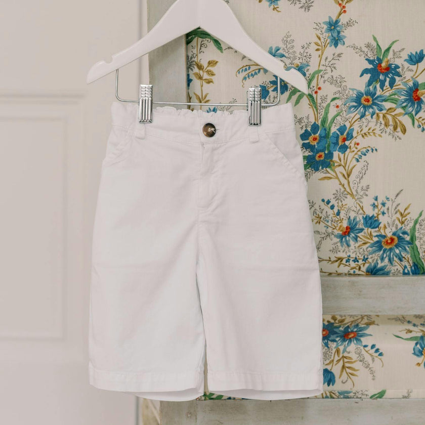 Nicky Hilton x La Coqueta White Conrad Boy Chino Shorts