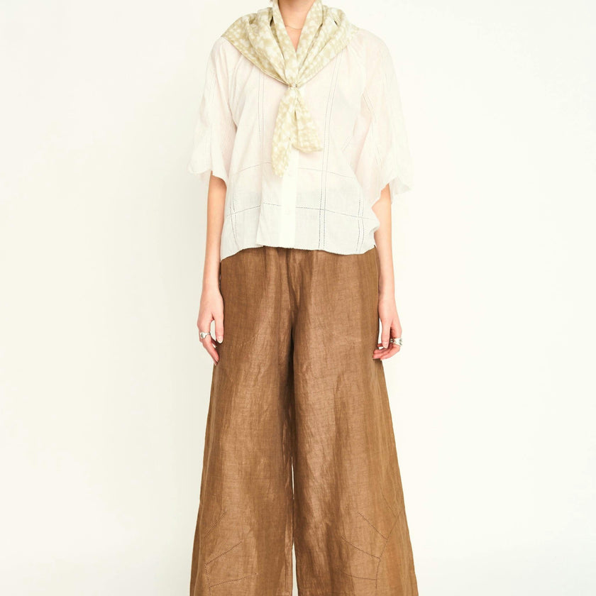 Mirth Pant in Brownie Linen