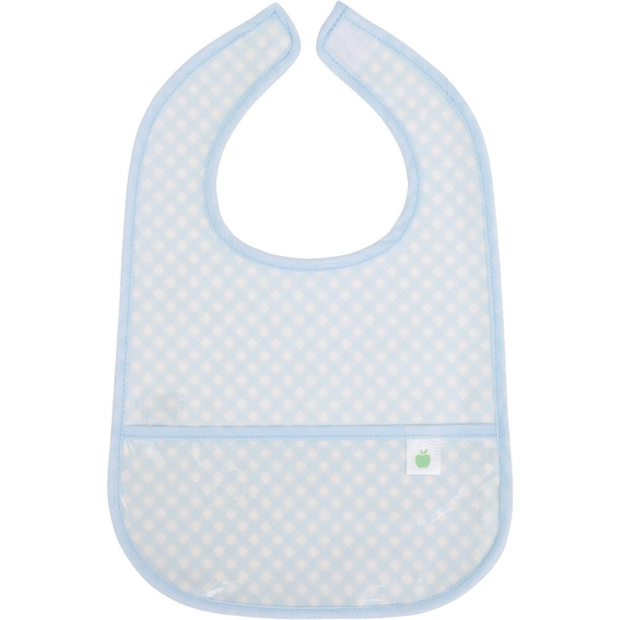 The Wipe It Bib in Blue Gingham