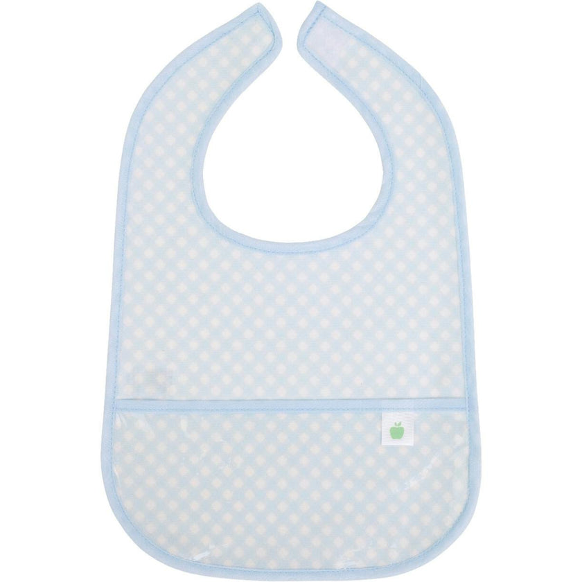The Wipe It Bib in Blue Gingham