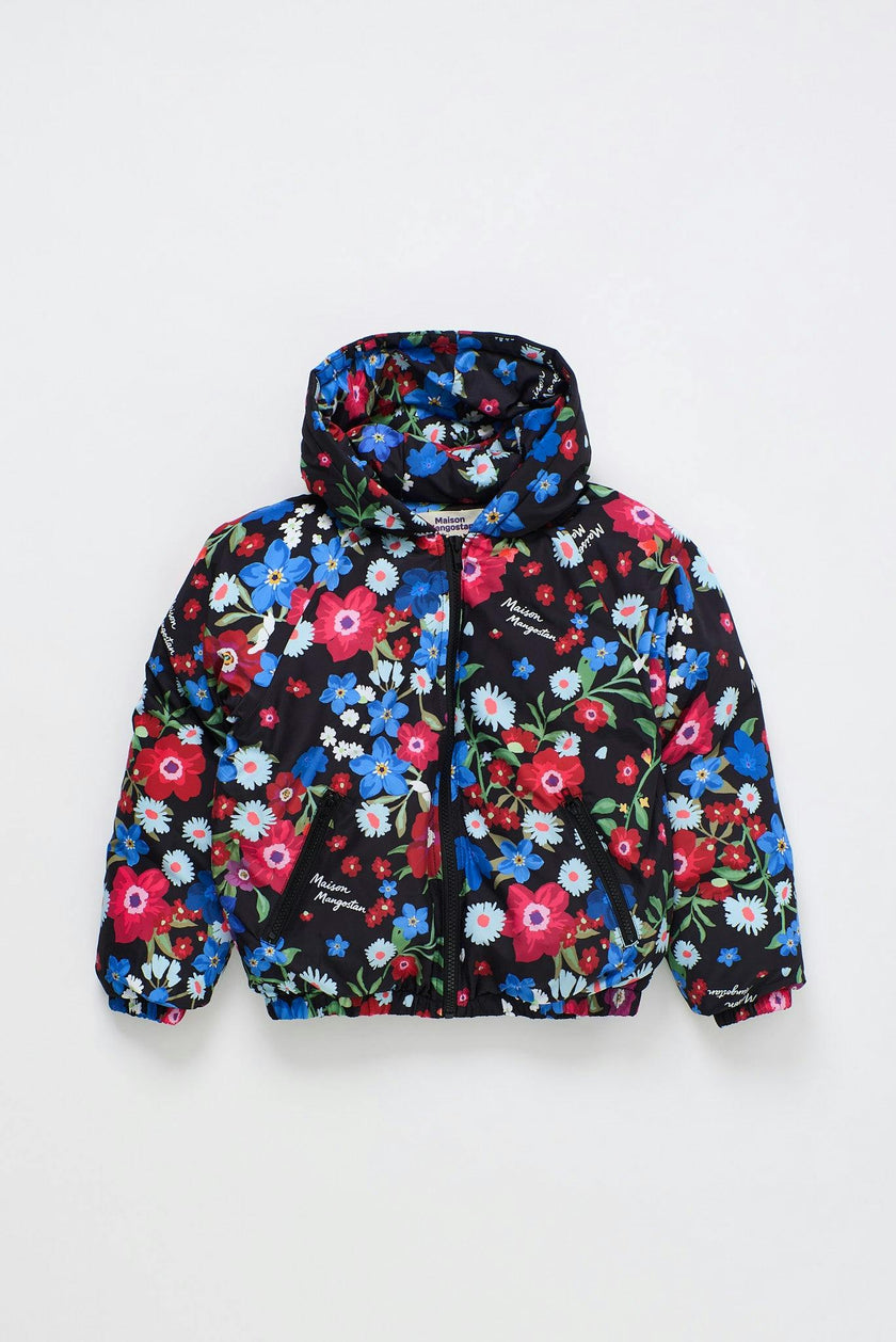 FLORECITAS PUFFER BOMBER JACKET BLACK