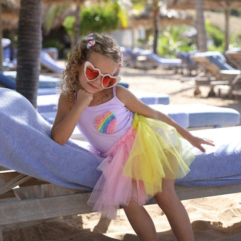 Rainbow Heart Tulle Dress
