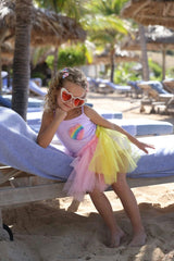 Rainbow Heart Tulle Dress