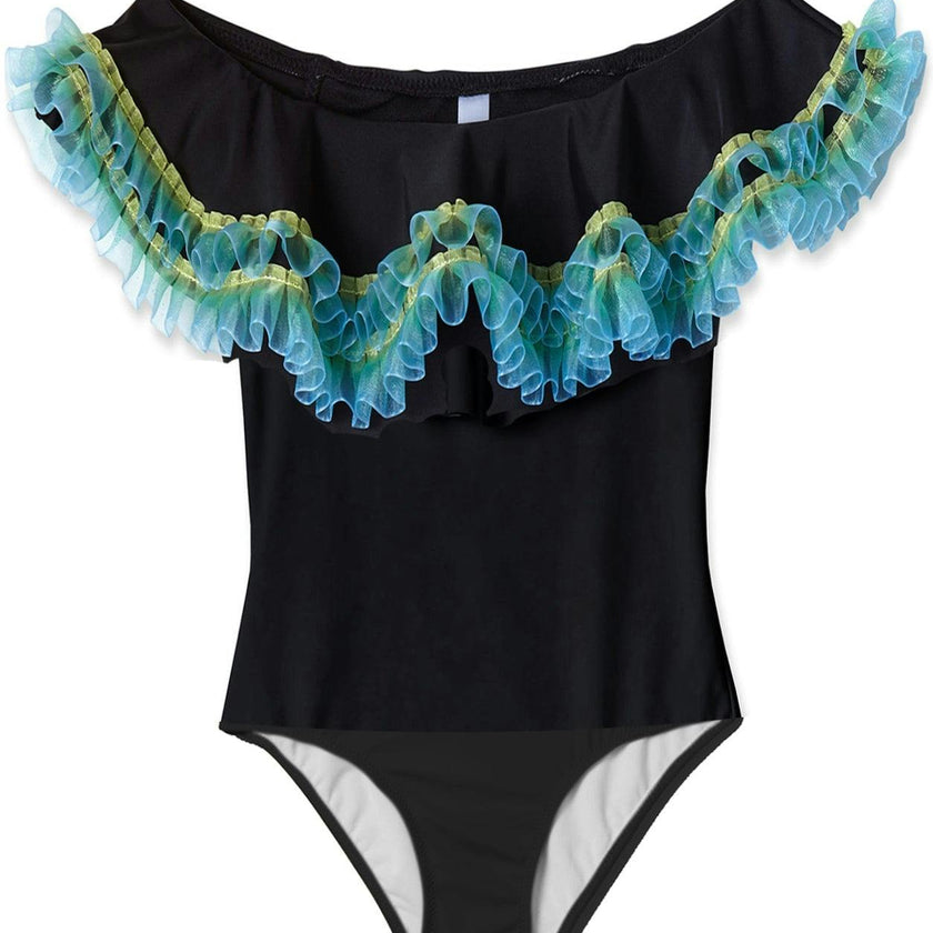 Anemone Fringe Off-Shoulder Swimsuit