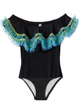 Anemone Fringe Off-Shoulder Swimsuit