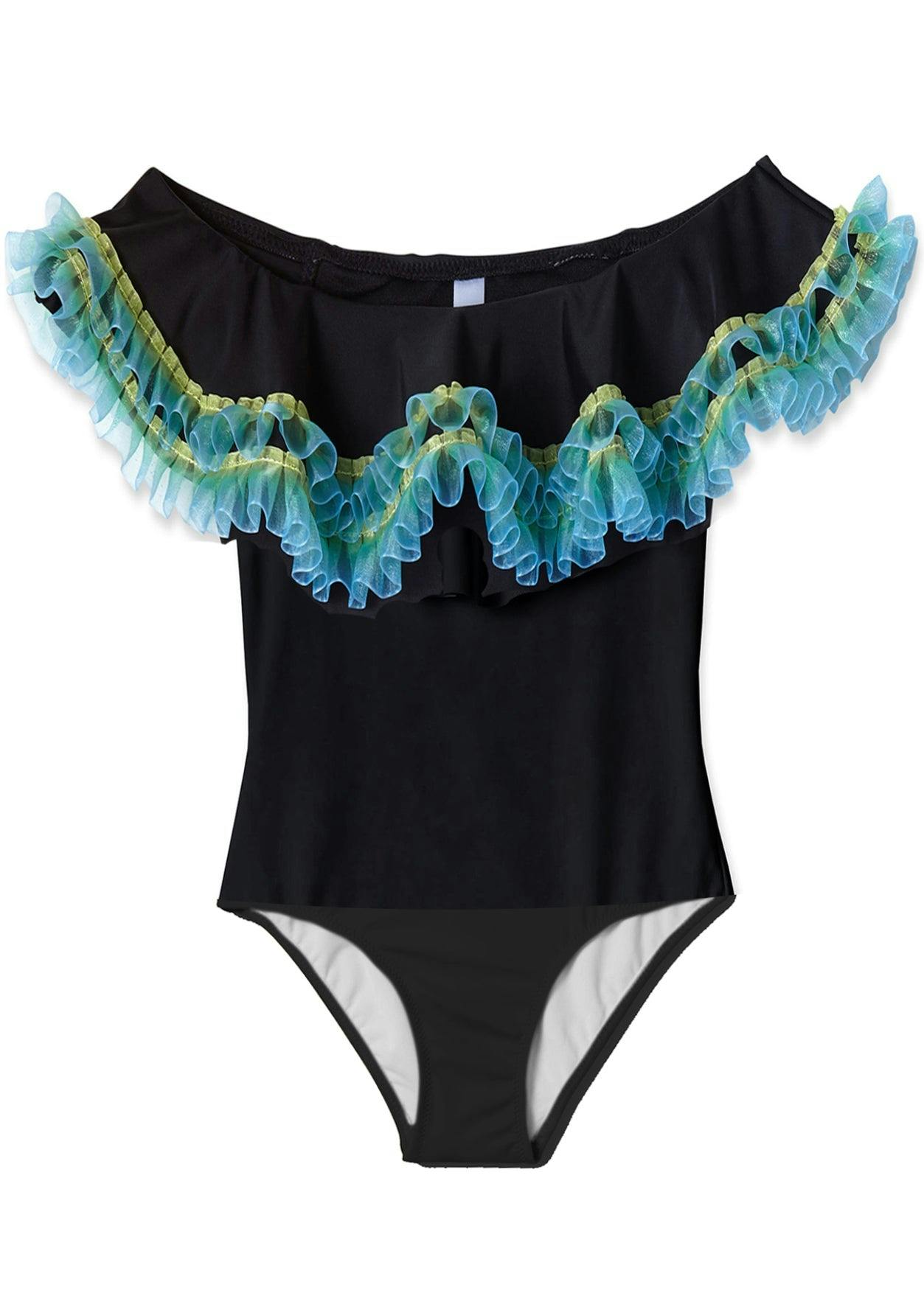 Anemone Fringe Off-Shoulder Swimsuit