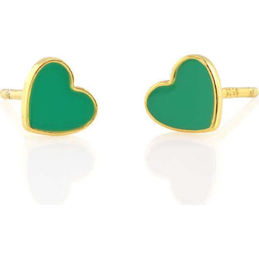 Petite Heart Enamel Stud Earrings