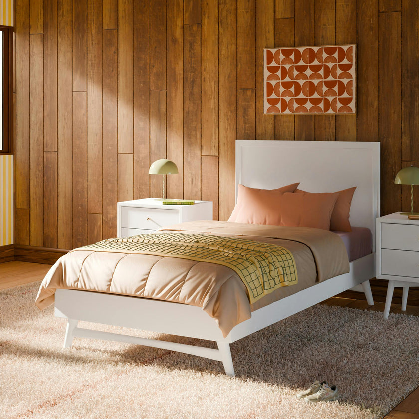 Palma Twin Bed in White