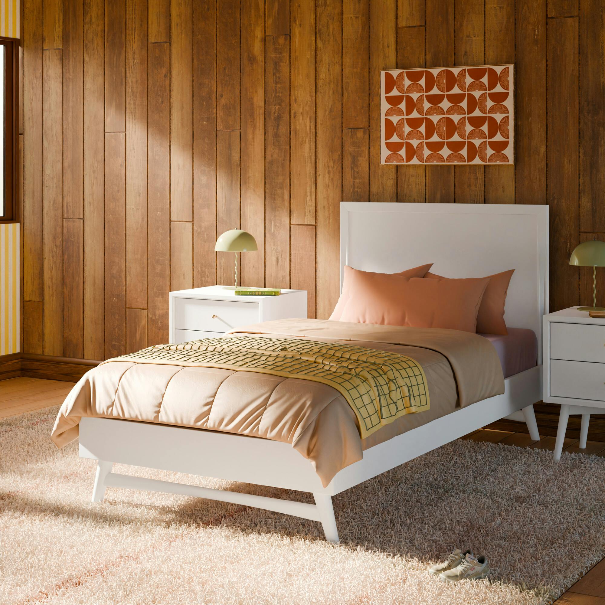 Palma Twin Bed in White