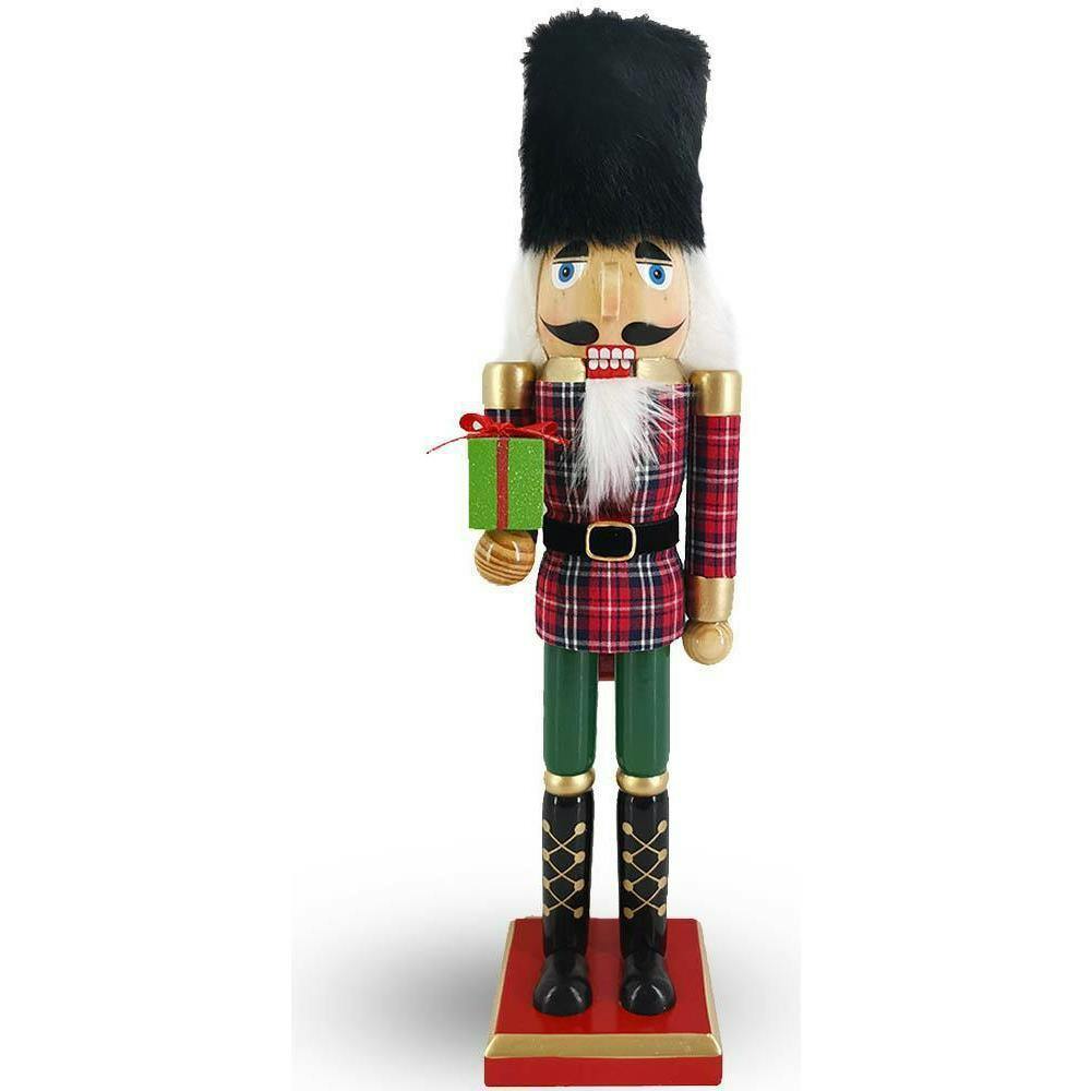 Christmas Nutcracker in Red and Green Plaid