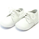 James Boy's White Leather Lace Up Shoe (Baby)