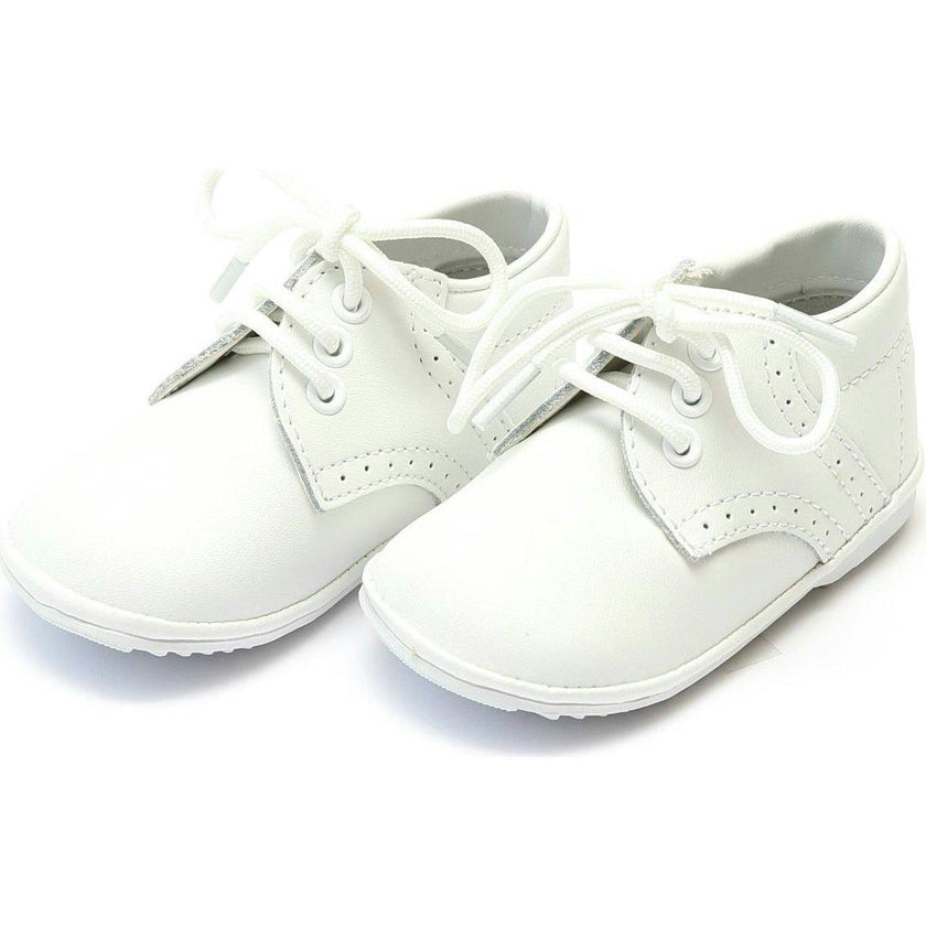 James Boy's White Leather Lace Up Shoe (Baby)