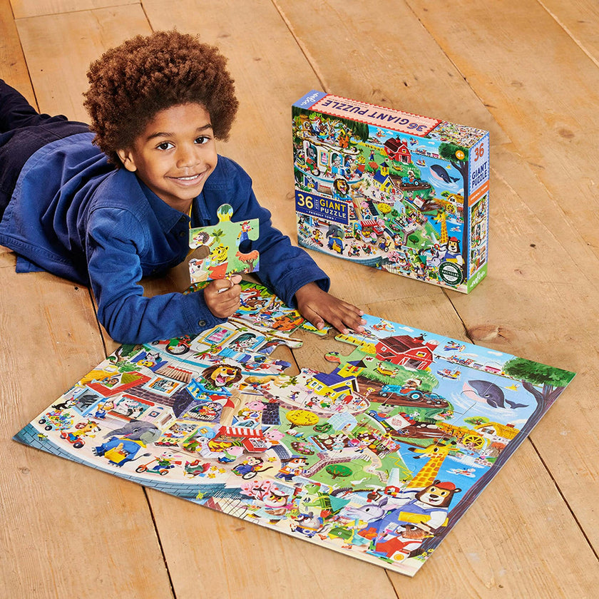 Giant Puzzle: Friendly Town - 36 Piece