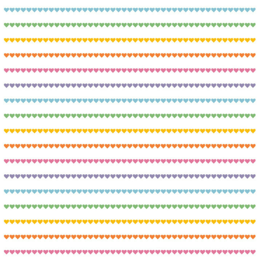 Tennis Skirt in Rainbow Heart Stripe