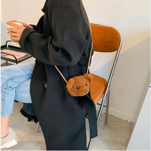 Fluffy Teddy Messenger Bag