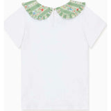 Sage Floral Stripe Rosalin Girl Top