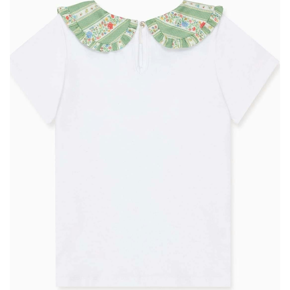 Sage Floral Stripe Rosalin Girl Top