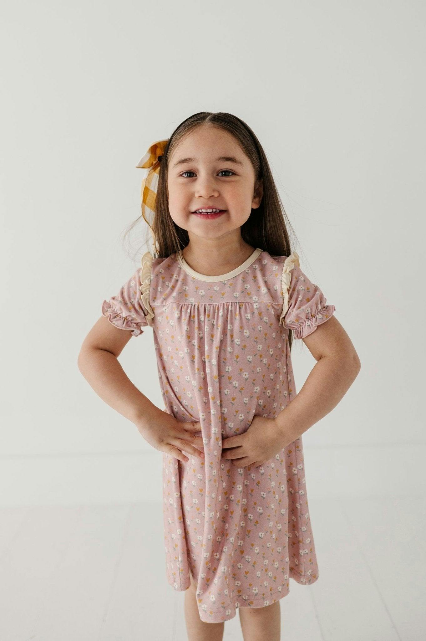 Girls Night Gown in Floral Chicken