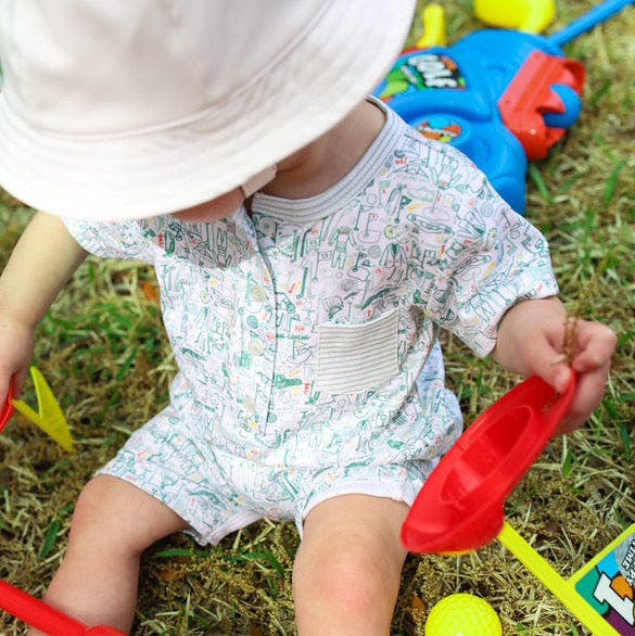 Stars & Stripes Boys Shortie Romper