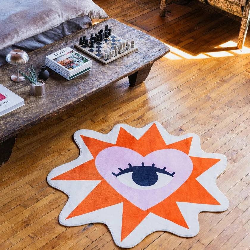 Heart Eye Rug by Megan Roy