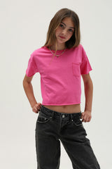 Raw Edge Short Sleeve Pocket Tee