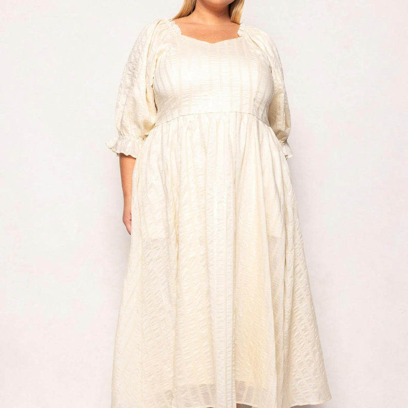 Tindra Dress in Cream Sequin