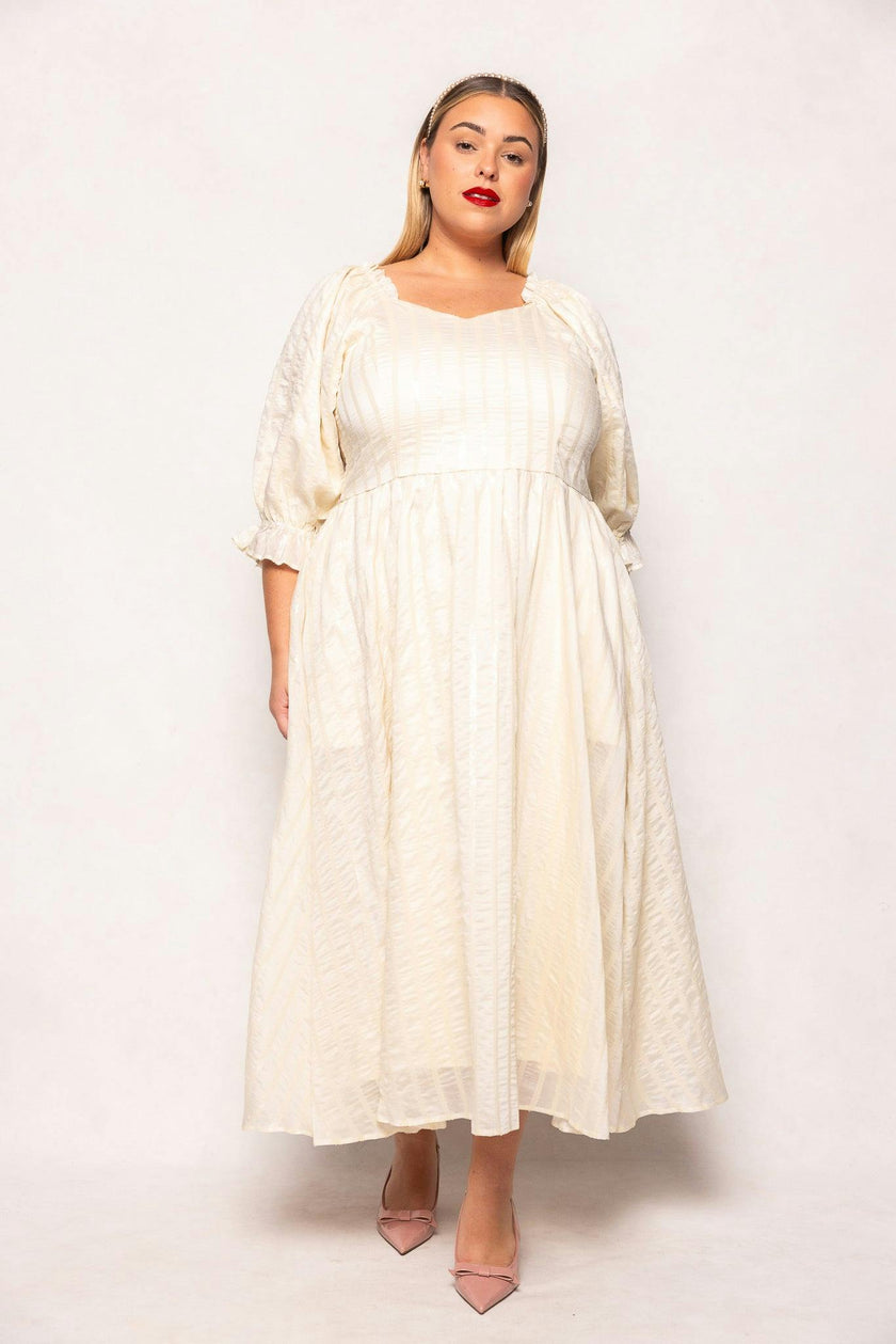 Tindra Dress in Cream Sequin