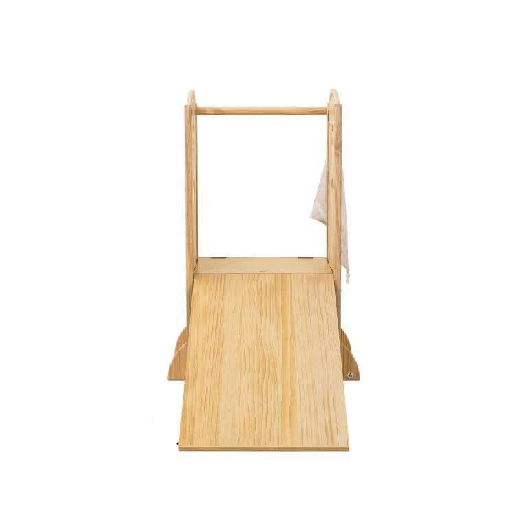 Laurel 4-in-1 Foldable Kitchen Tower, Step Stool, Slide & Chalkboard for Toddlers
