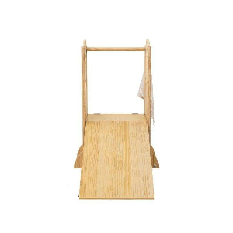 Laurel 4-in-1 Foldable Kitchen Tower, Step Stool, Slide & Chalkboard for Toddlers