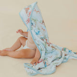Premium Baby Knit Hooded Towel - Dino Explorer
