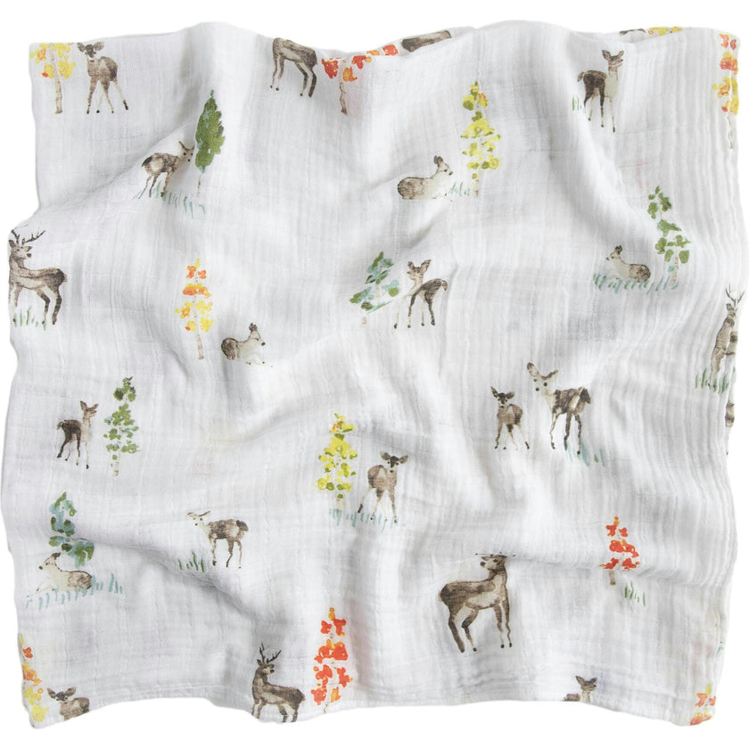 Cotton Muslin Swaddle Blanket - Oh Deer!