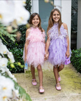 Lavender Haze Feather Dress