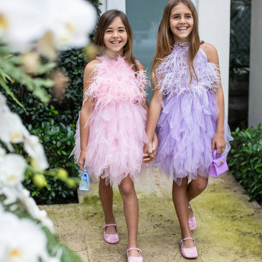 Pink Princess Feather Dress