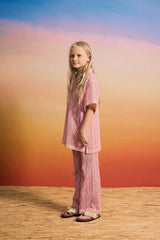 WAVY KNIT PANTS PINK