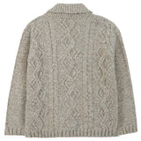 Shawl Collar Cable Knit Button-Down Cardigan