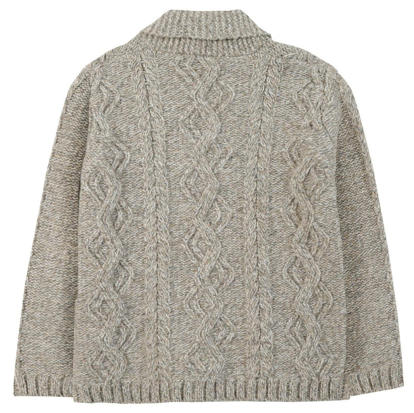 Shawl Collar Cableknit Cardigan