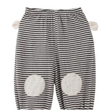 Cream Top & Striped Pants Set