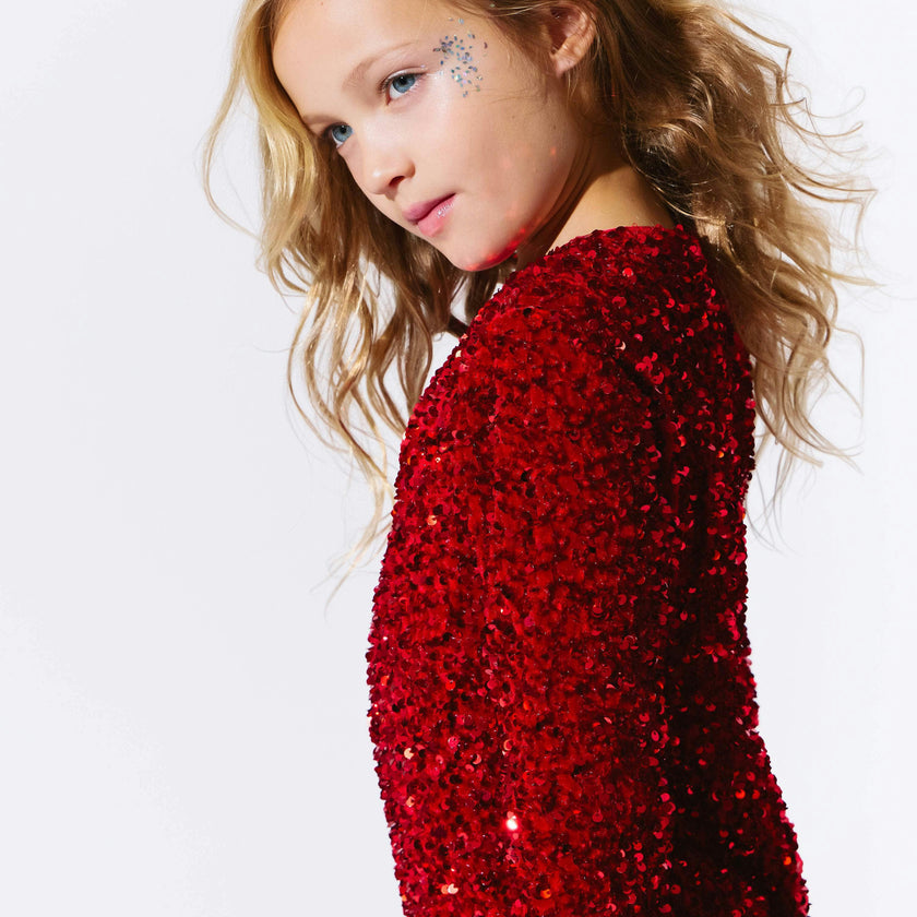 Ruby Shimmer Dress