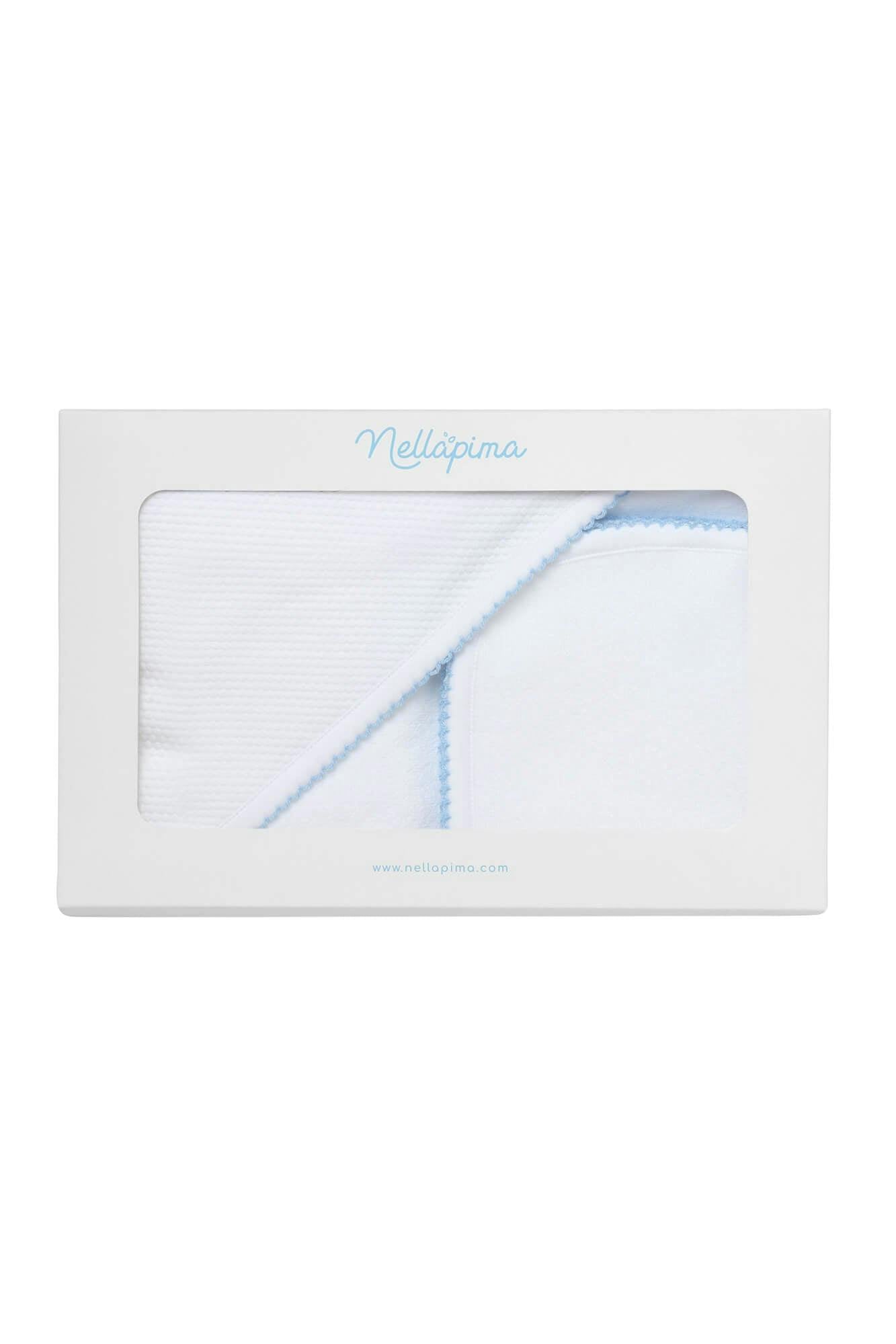 White Bubble Hooded Baby Towel
