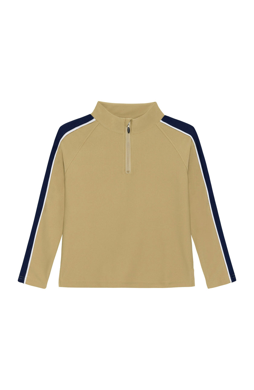 khaki sideline half-zip