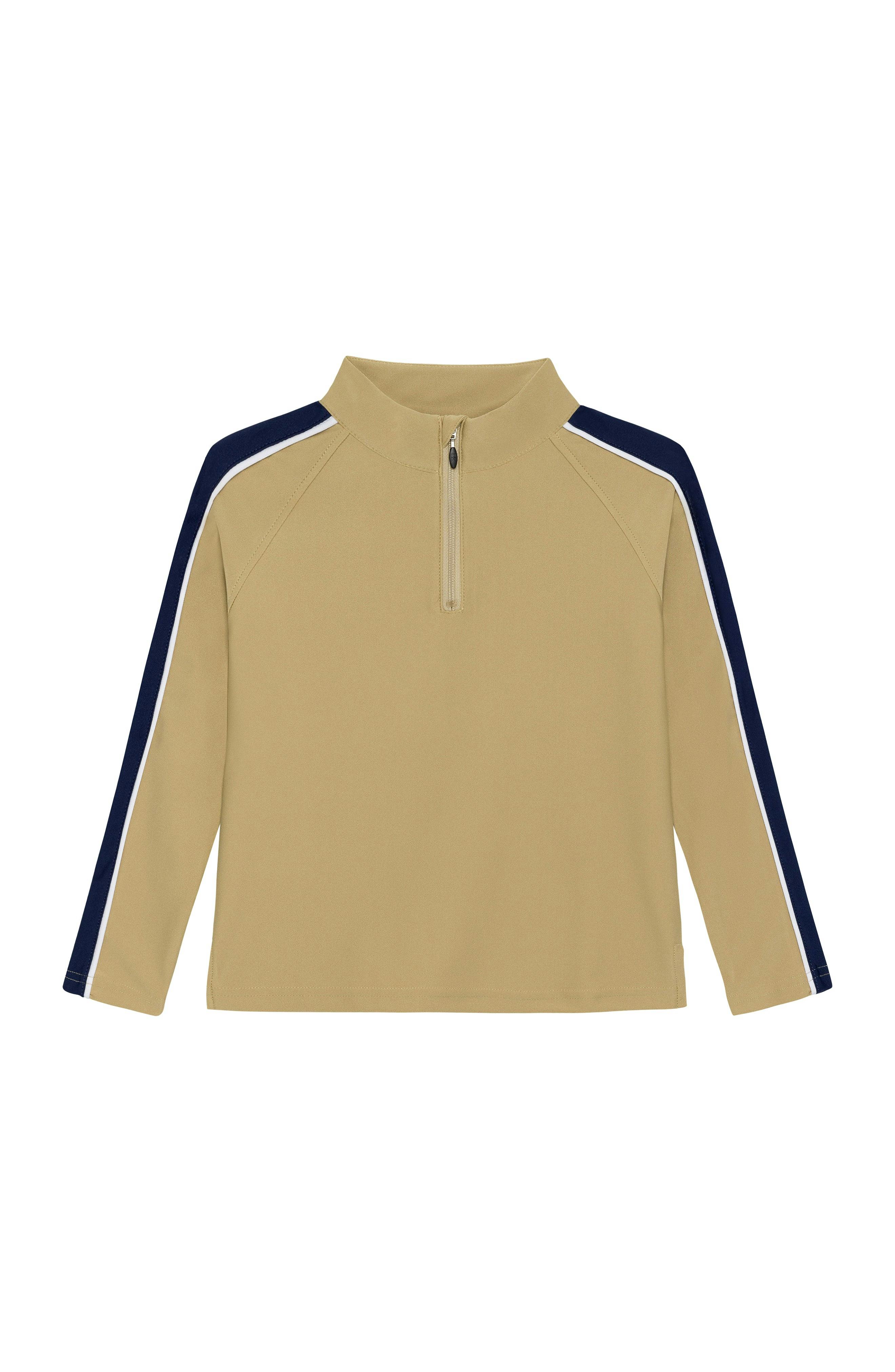 khaki sideline half-zip