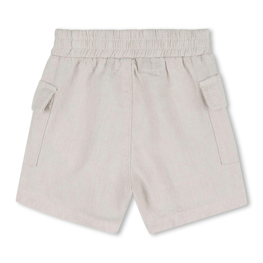 White & Light Beige Graphic Baby Set
