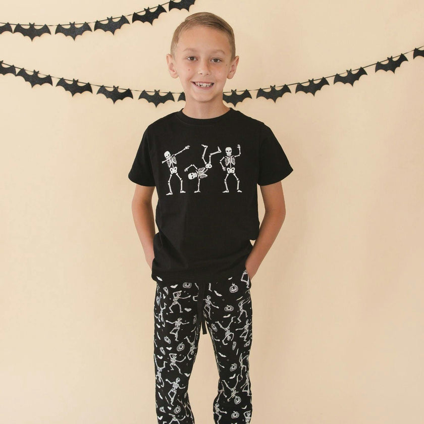 Glow In The Dark Silly Skelly Halloween Jogger